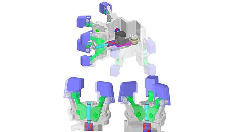Designing grippers using 3D CAD. Credit: T. Nishimura, Kanazawa University