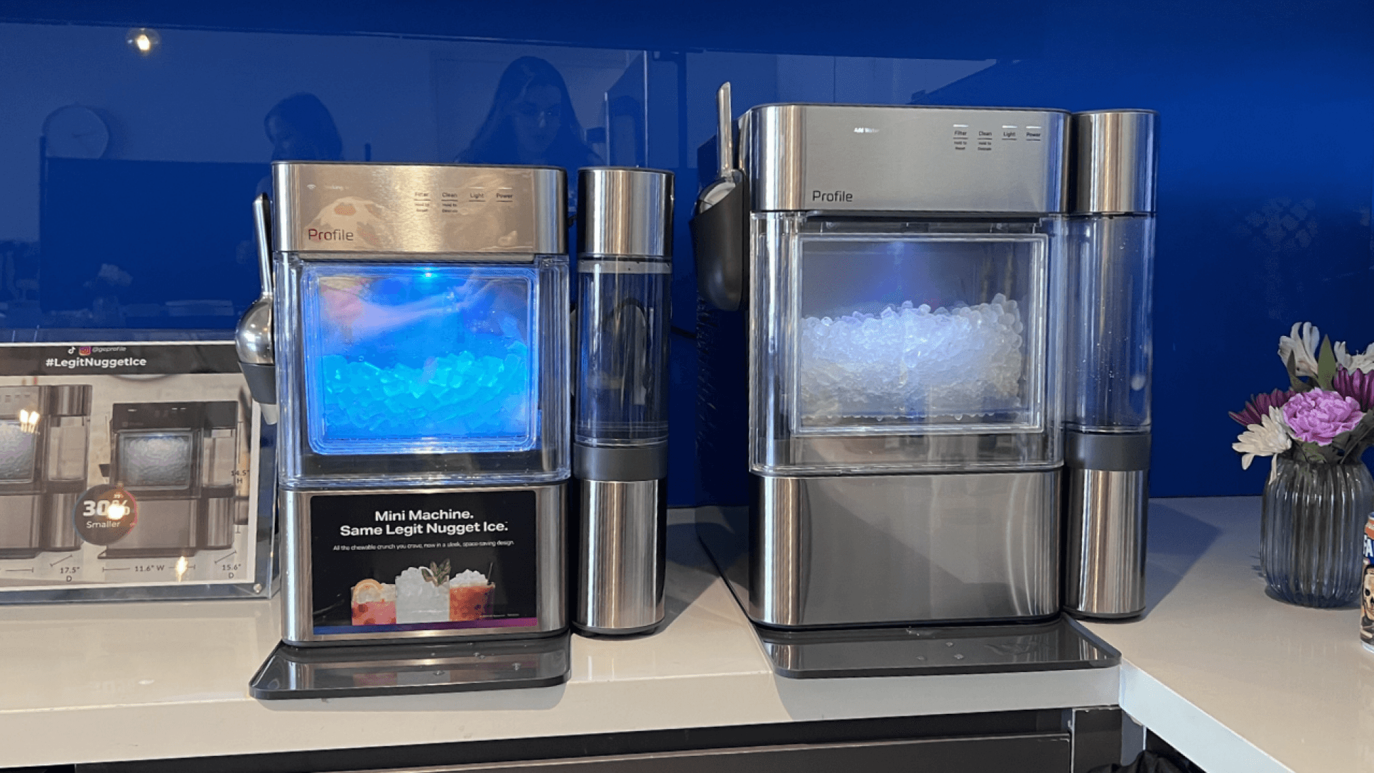 The Opal Mini next to the Opal Ultra on a counter