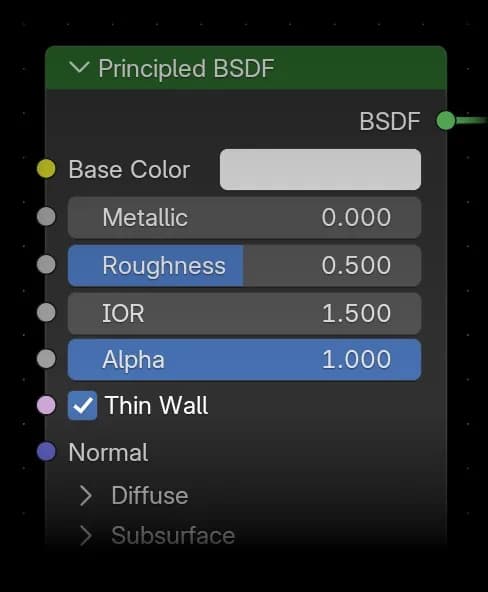 Principled BSDF Thin Wall
