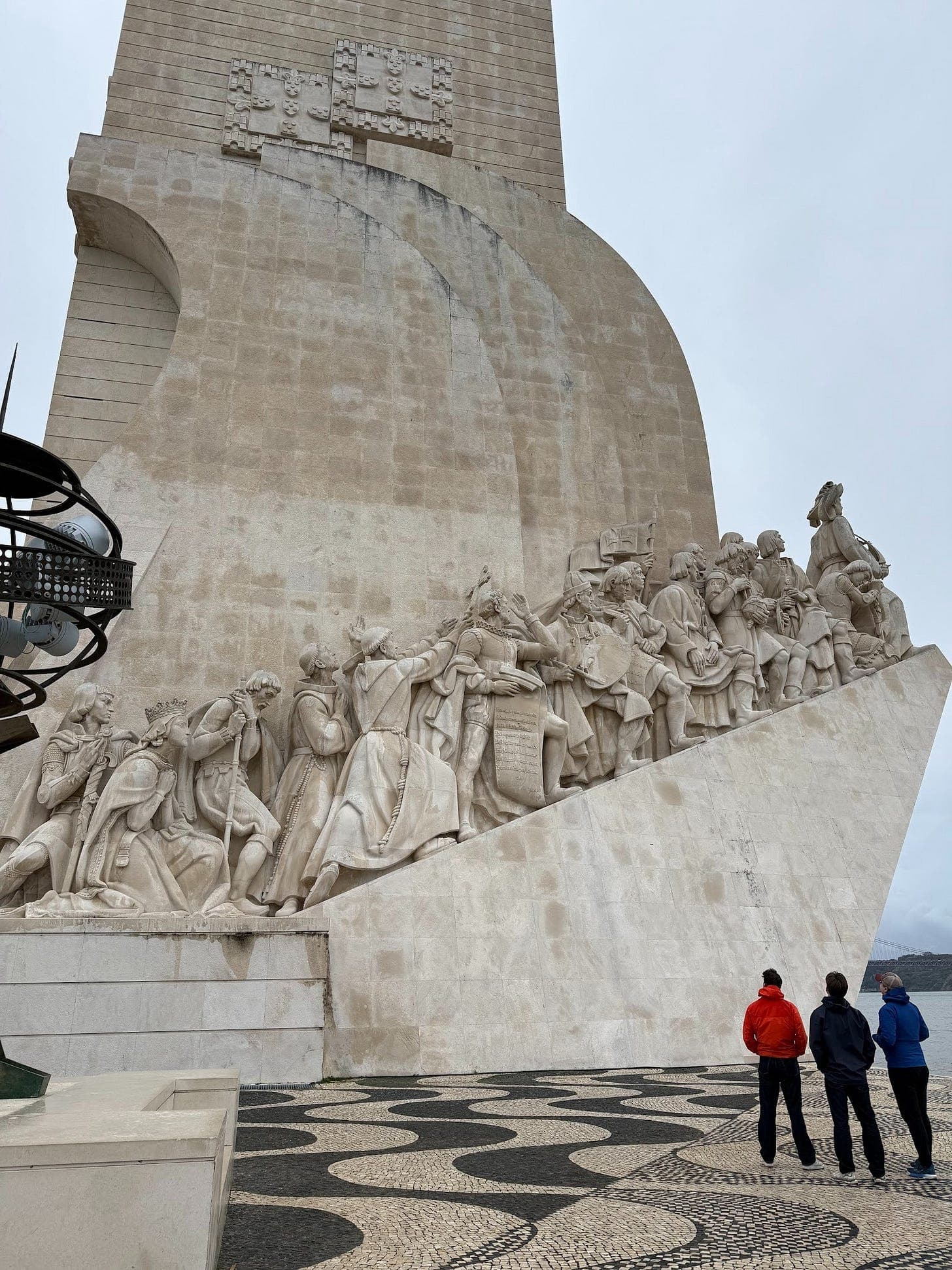 Monument to the Discoveries, which is much taller but didn’t fit in my camera. Totally unrelated to this article, but the man on the far left looks a lot like Lord Farquaad.