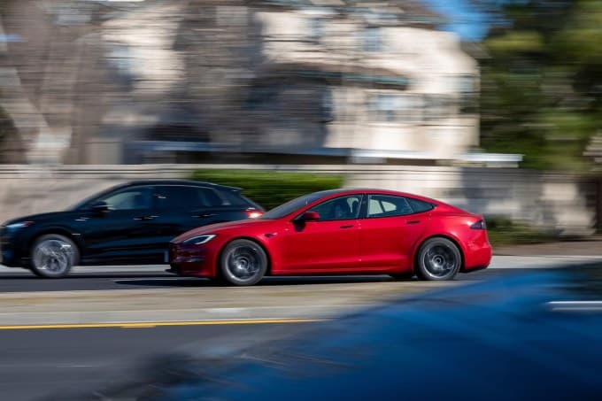 A Tesla Model S in Palo Alto, California.