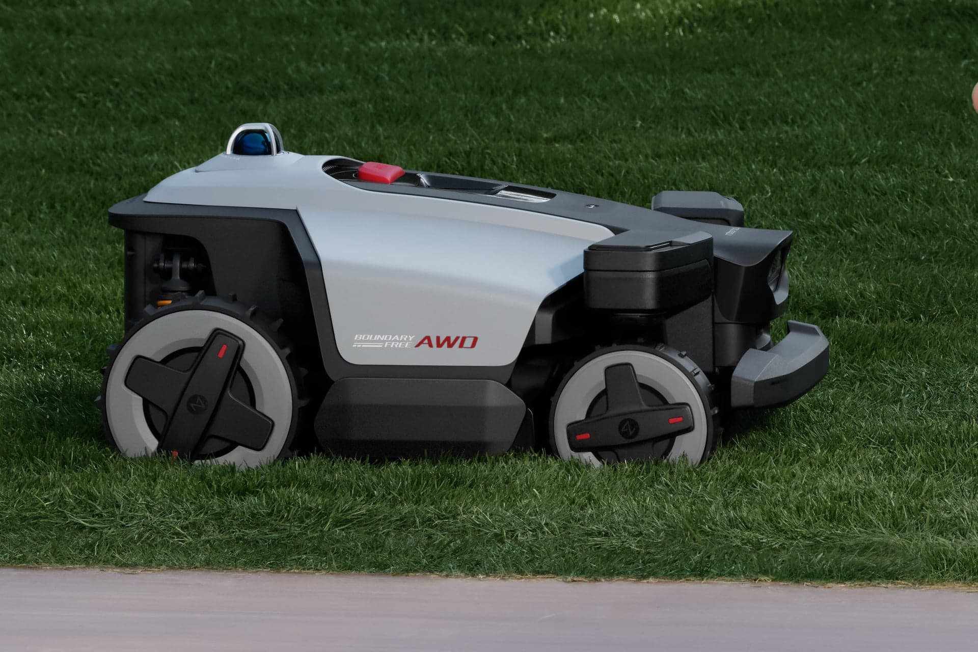 RockMow X120H mowing in grass
