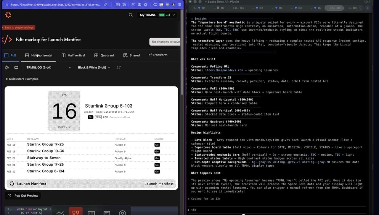 TRMNL AI Agent MCP example