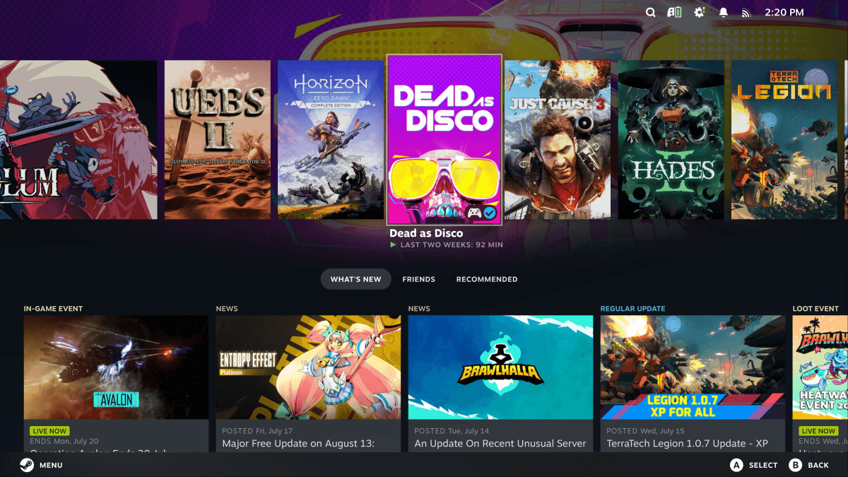 Steam Machine screenshot library
