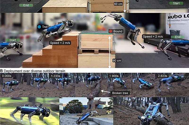KAIST develops robot that judges its surroundings and walks, runs, and jumps like an animal