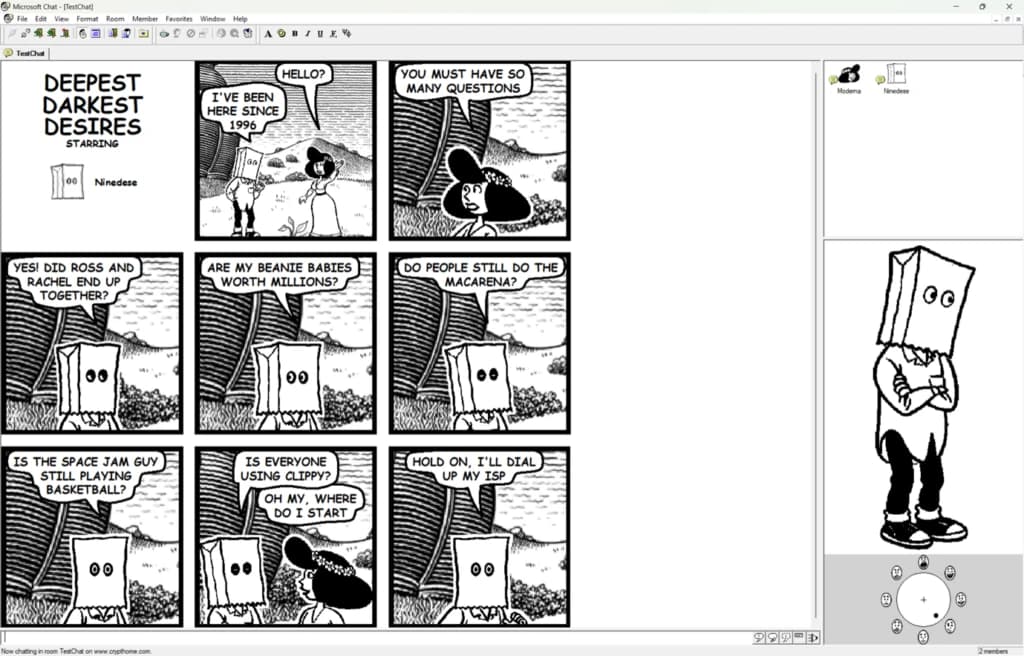 Comic Chat screenshot