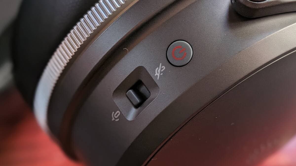 Power button on the Audeze Maxwell 2 ANC headset