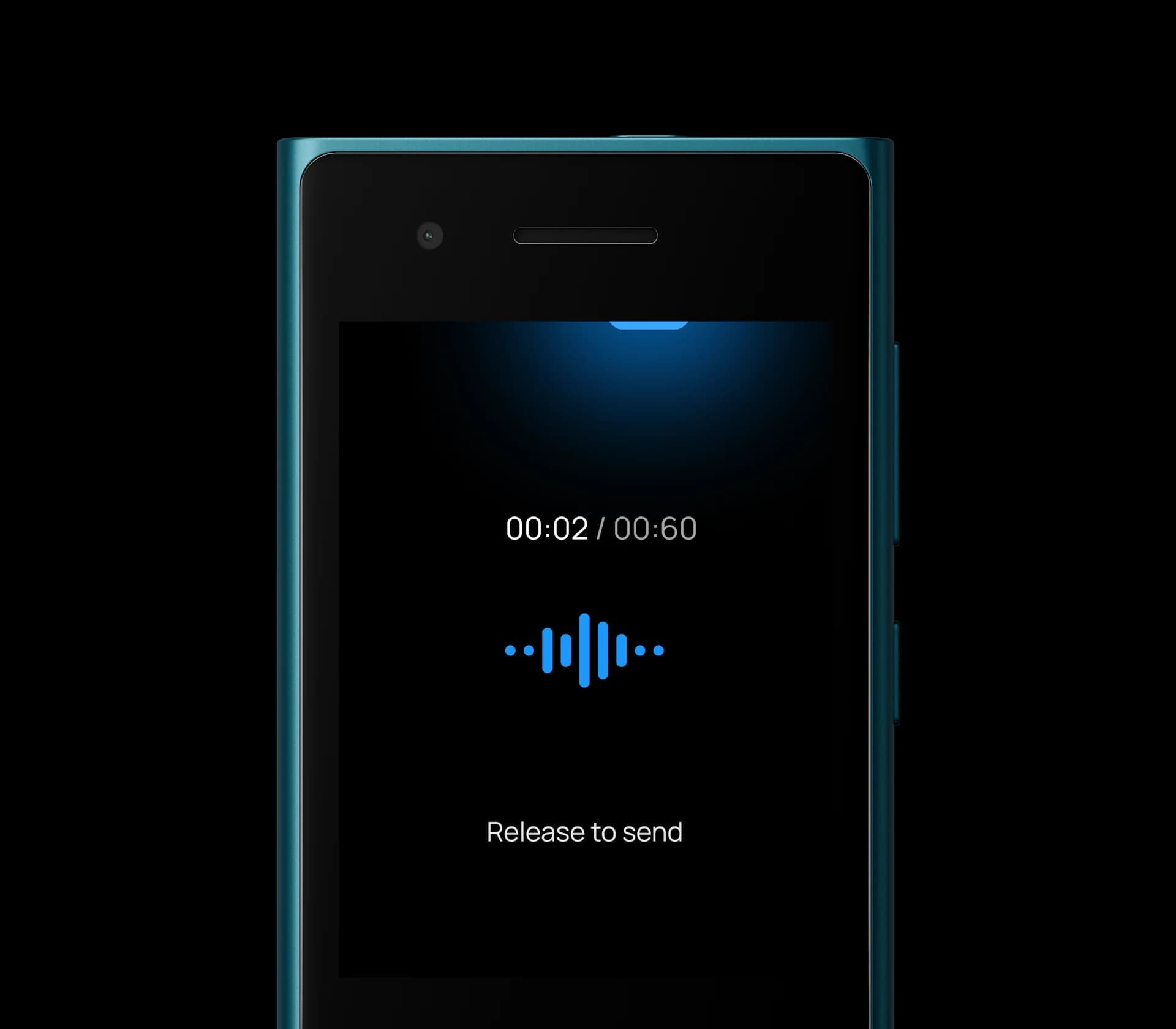 Record voice messages on the Express Chat app