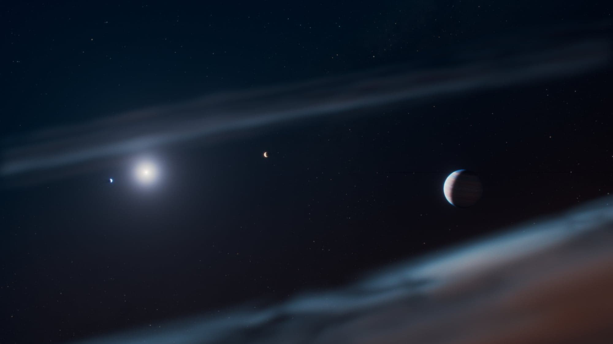 An artist’s rendering of the Beta Pictoris system