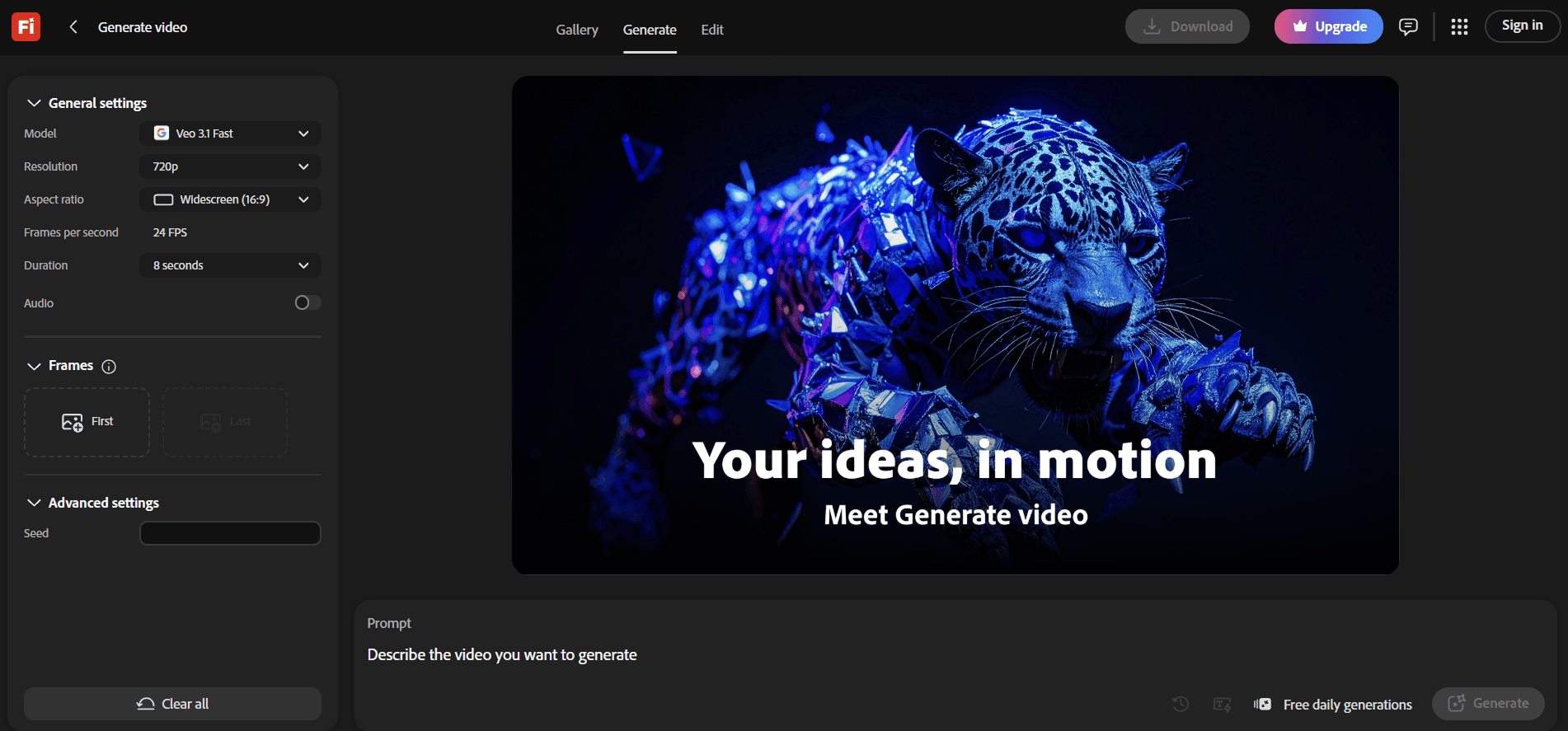 Adobe Firefly en uso
