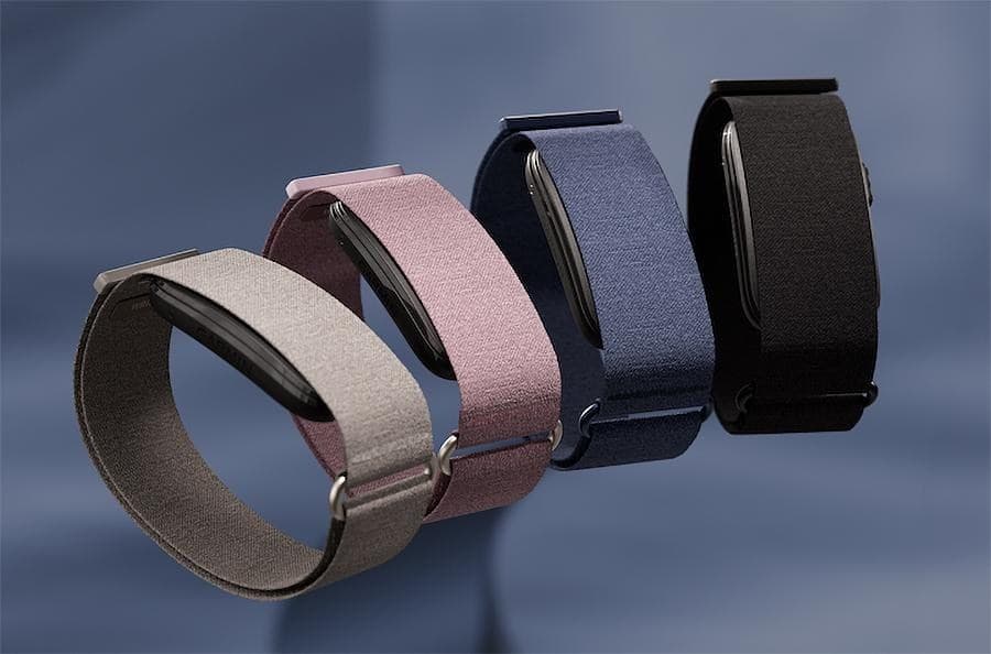 The Garmin Cirqa Smart Band pictured in all its color options.